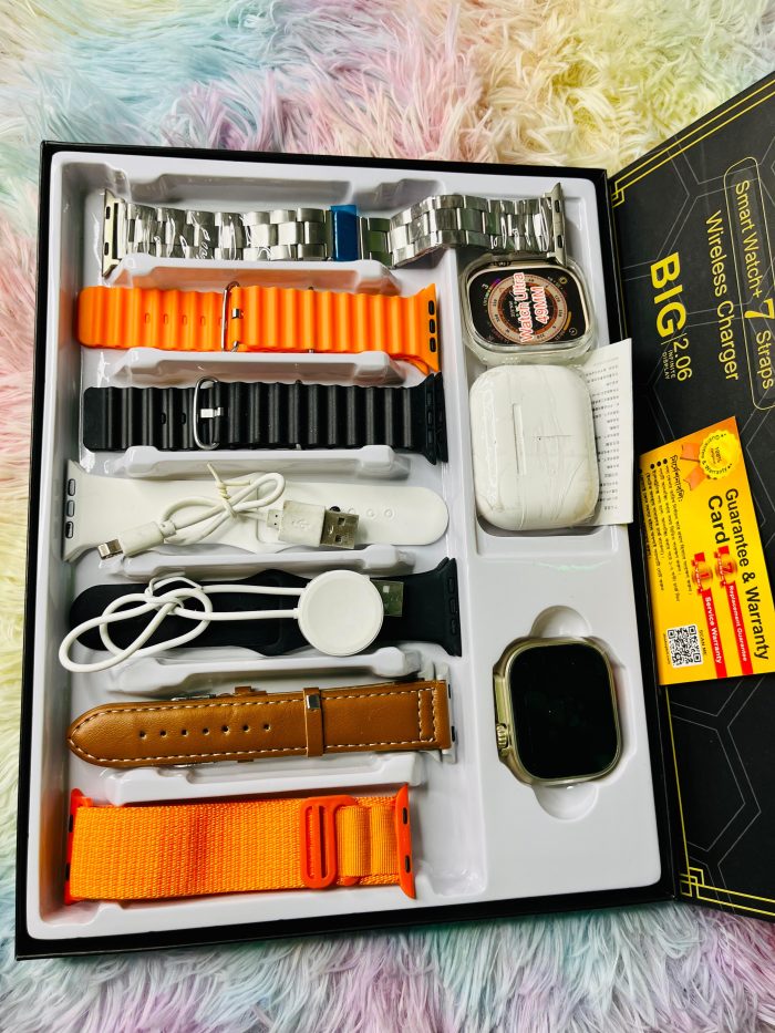 DT 900 Ultra SmartWatch With 01 Earbuds+07 Straps+01 Back-Cover (FREE) - Image 6