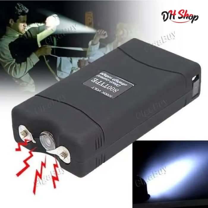 Safety Self Defense Flashlight with Electric Shock – Rechargeable – Mini Stun Gun/ ইলেকট্রিক শক গান, (801 Type, 5000k Volt) - Image 1