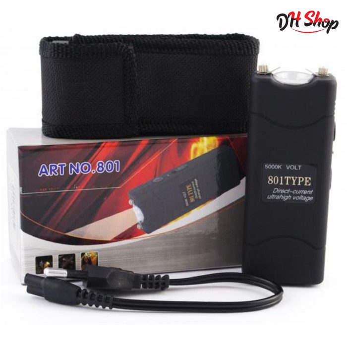 Safety Self Defense Flashlight with Electric Shock – Rechargeable – Mini Stun Gun/ ইলেকট্রিক শক গান, (801 Type, 5000k Volt) - Image 2