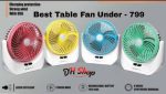 JY Super lithium rechargeable mini table fan with LED light - JY-1880 - Image 3