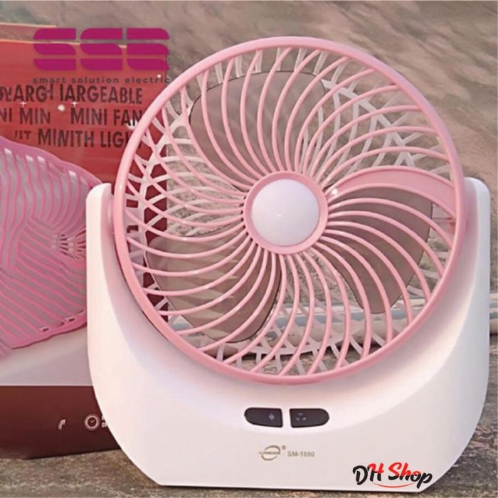 JY Super lithium rechargeable mini table fan with LED light - JY-1880 - Image 6