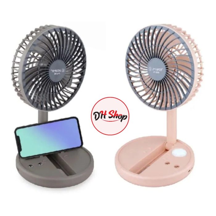 Jy Super JY-2215 Professional Rechargeable Portable Mini Folding Table Fan Strong Wind - AC/DC - Image 2
