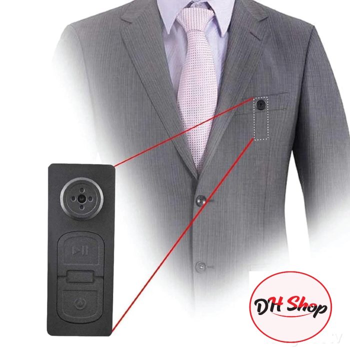 Camera Wired HD Audio and Video Recorder 720p Mini Secret Cam in Button Shape DVR action camera - Image 2