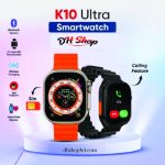 K10 Ultra Smart Watch with Sim supported (সিম সার্পোট) Big Display Wireless Charger Fitness Tracking Bluetooth connect smartwatch