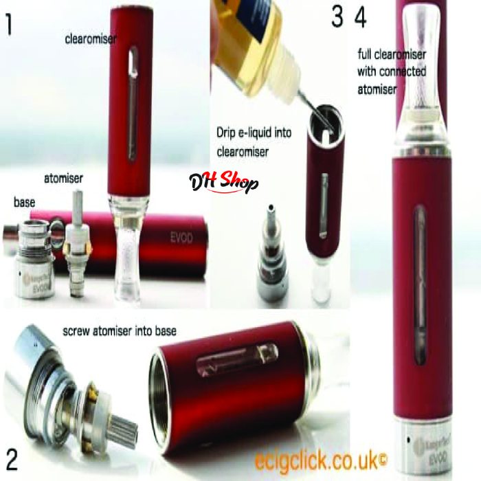 EVOD Vape Electronic Cigarette Fashionable Refillable Vapes E-Cigarette 1900mAh Battery. (1 pcs juice + Charger Free) - Image 6