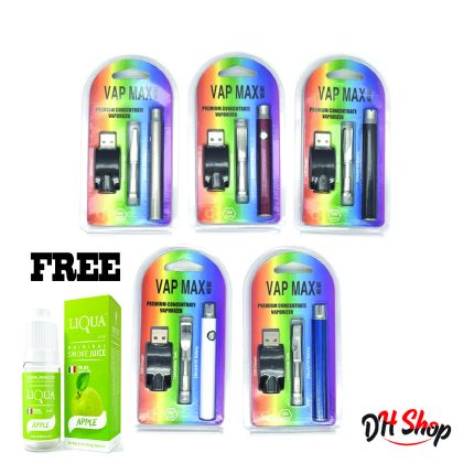 VAP MAX W3 KIT / K-vape E-cigarette Pencil Vape Rechargeable ELECTRONIC 1800MAH Battery ( Kit+Charger+10 ML Juice Free)
