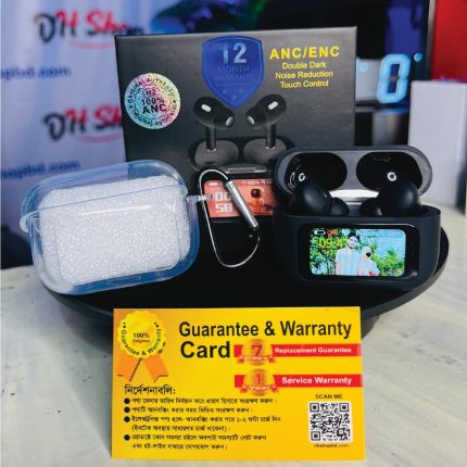 E9 Pro AirPods Touch Screen with Super Fast LED Display (ANC & ENC Apps Supported TWS) (Black)