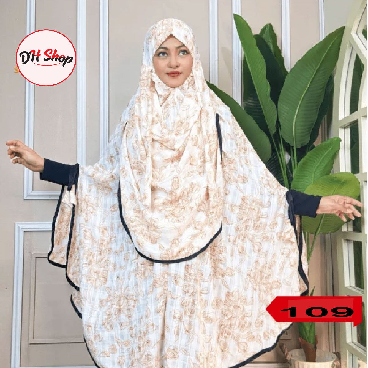 109 Iqra Hijab - এম্বোস চেক কাপড়ের ইকরা হিজাব (109) - Image 1