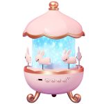 Bunny’s Carousel Remote Control Rotating LED Night Light – Starry Projector, Music & USB Rechargeable - Image 9