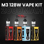 M3 128w vape liquid electronic cigarette led vaporizer 3.5ml 2000mah box mod vape kit hookah vaper ভেপর (Juice FREE- 1 piece-10ml)