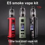 E5 120W Box Mod E Cigarette Vape Kit 1800mah Build-in Battery OLED Screen ভেপর (Juice FREE- 1 piece-10ml) - Image 3
