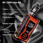 M3 128w vape liquid electronic cigarette led vaporizer 3.5ml 2000mah box mod vape kit hookah vaper ভেপর (Juice FREE- 1 piece-10ml) - Image 3