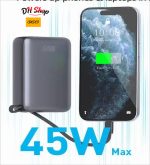 QCY PB20A 20000mAh 45W PD Fast Charging Mini Power Bank with Built-in Type C Cable (12 Months Warranty). - Image 4