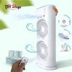 Rechargeable Remote Control Double Head Spray Cooling Fan. - Image 3