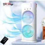 Rechargeable Remote Control Double Head Spray Cooling Fan. - Image 2