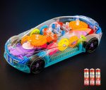 Concept Racing Educational Transparent Car Toy with LED Lights & Music & 3D Gear Simulation with Light, Sound and 360° Rotation for Kids – Mechanical Learning Fun for Kids - Image 6