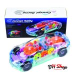 Concept Racing Educational Transparent Car Toy with LED Lights & Music & 3D Gear Simulation with Light, Sound and 360° Rotation for Kids – Mechanical Learning Fun for Kids