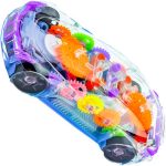 Concept Racing Educational Transparent Car Toy with LED Lights & Music & 3D Gear Simulation with Light, Sound and 360° Rotation for Kids – Mechanical Learning Fun for Kids - Image 3